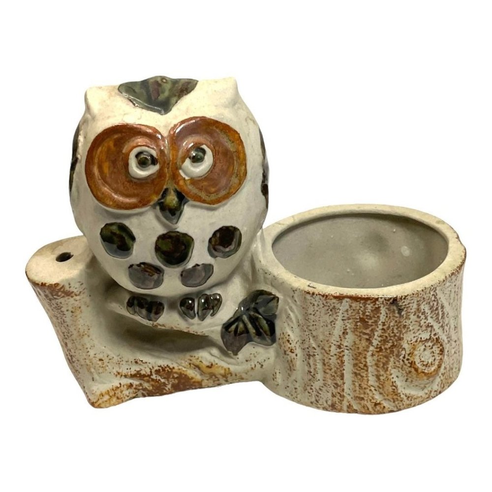 Vintage Counterpoint Owl Candle Holder Figurine